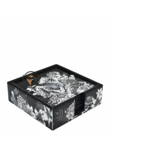 Black Bone Inlay Coasters Set – Elegant Handcrafted Luxury Drink Coasters