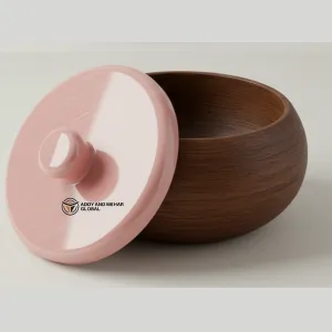 Chic Pink Resin Bowl – Handcrafted Decorative Centerpiece