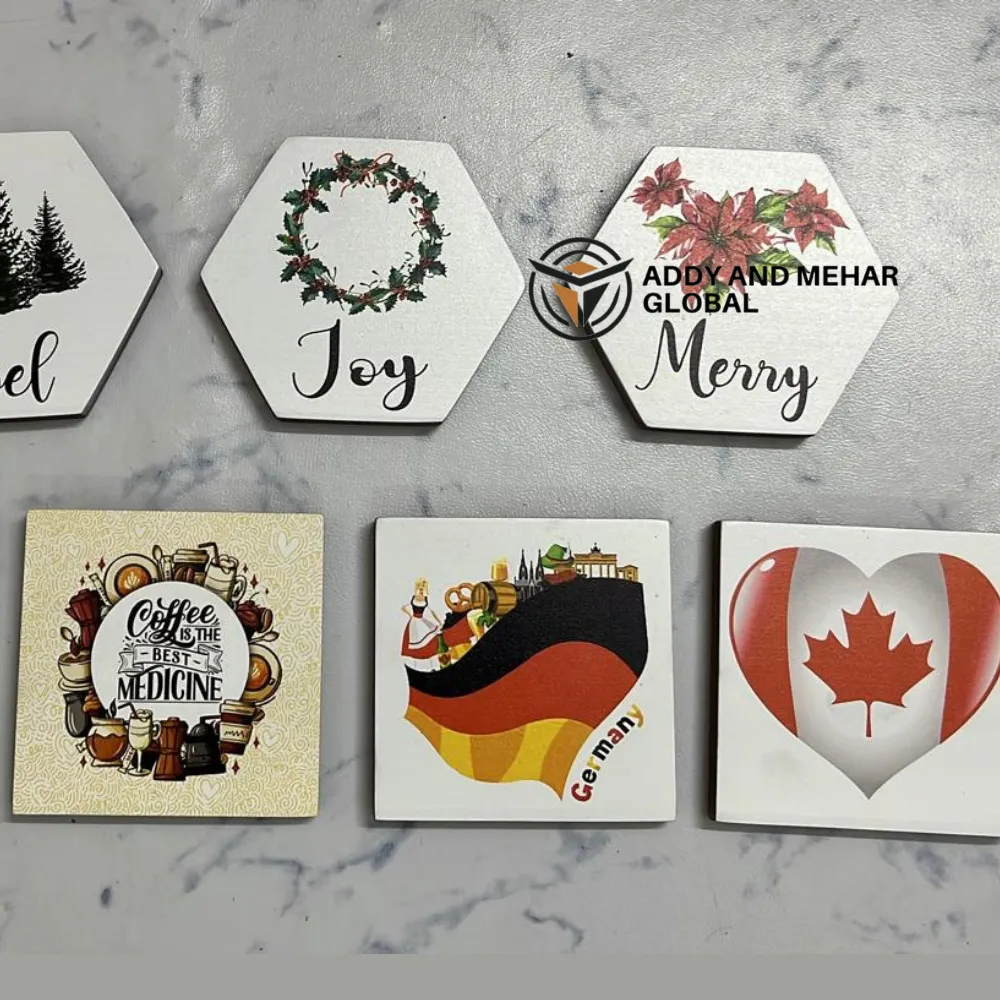 Handcrafted Bone Inlay Coasters Set – Elegant Marble Finish Drink Coasters for Table Décor - Image 3