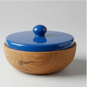 Elegant Blue Resin Bowl – Handcrafted Decorative Centerpiece