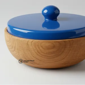 Elegant Blue Resin Bowl – Handcrafted Decorative Centerpiece - Image 3