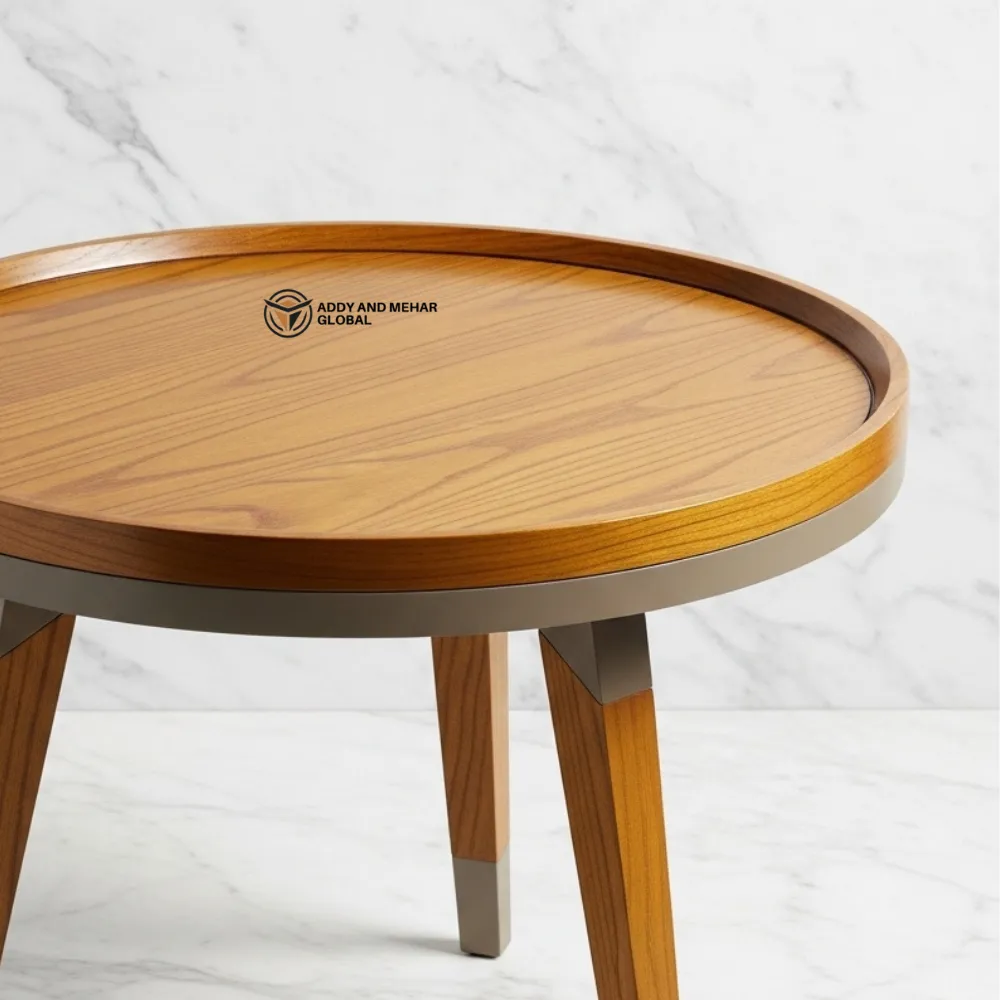 Luxury Handmade Brown Meena Floral Inlay Wooden Stool – Elegant Round Accent Table - Image 4