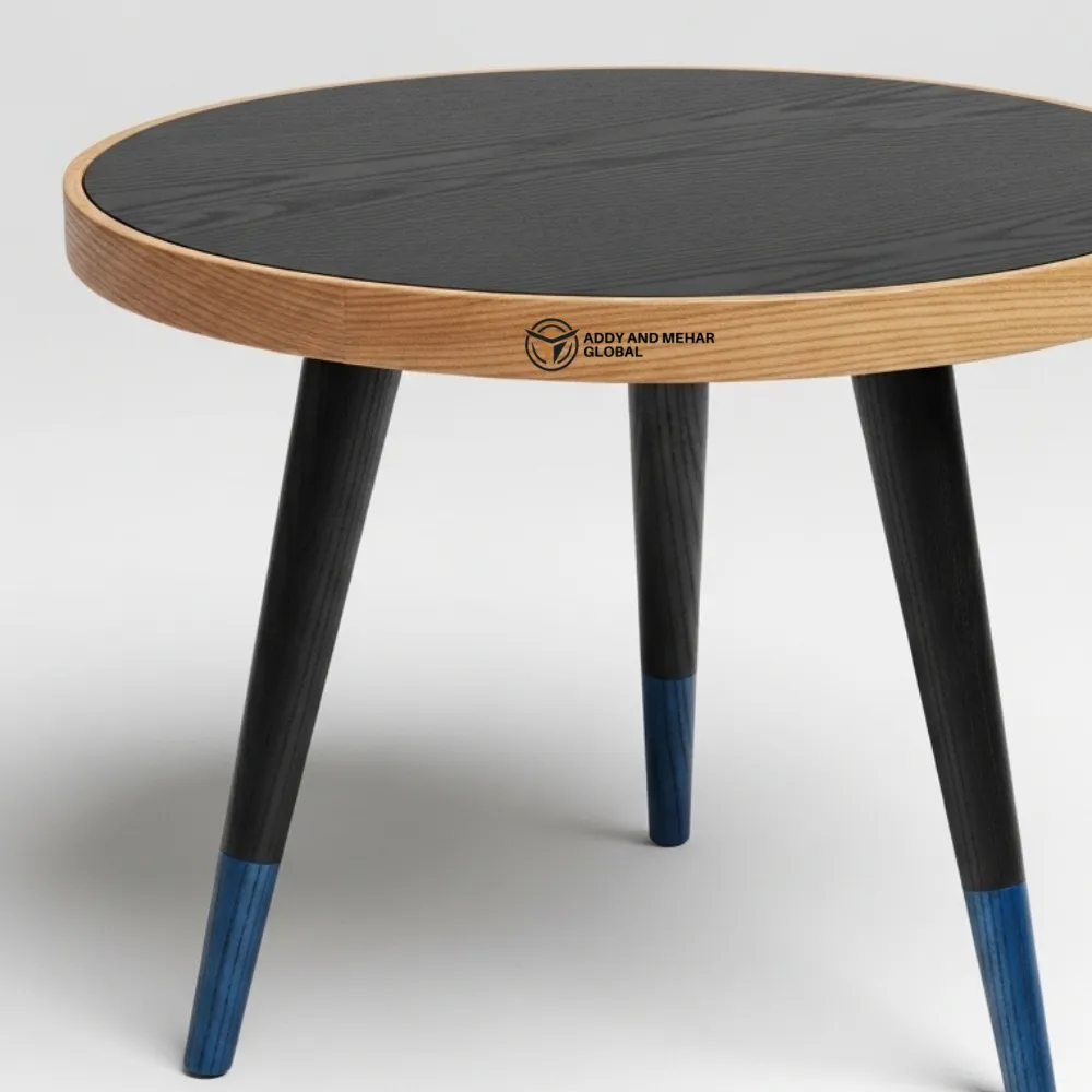 Luxury Handmade Black Meena Floral Inlay Wooden Stool – Elegant Round Accent Table - Image 5