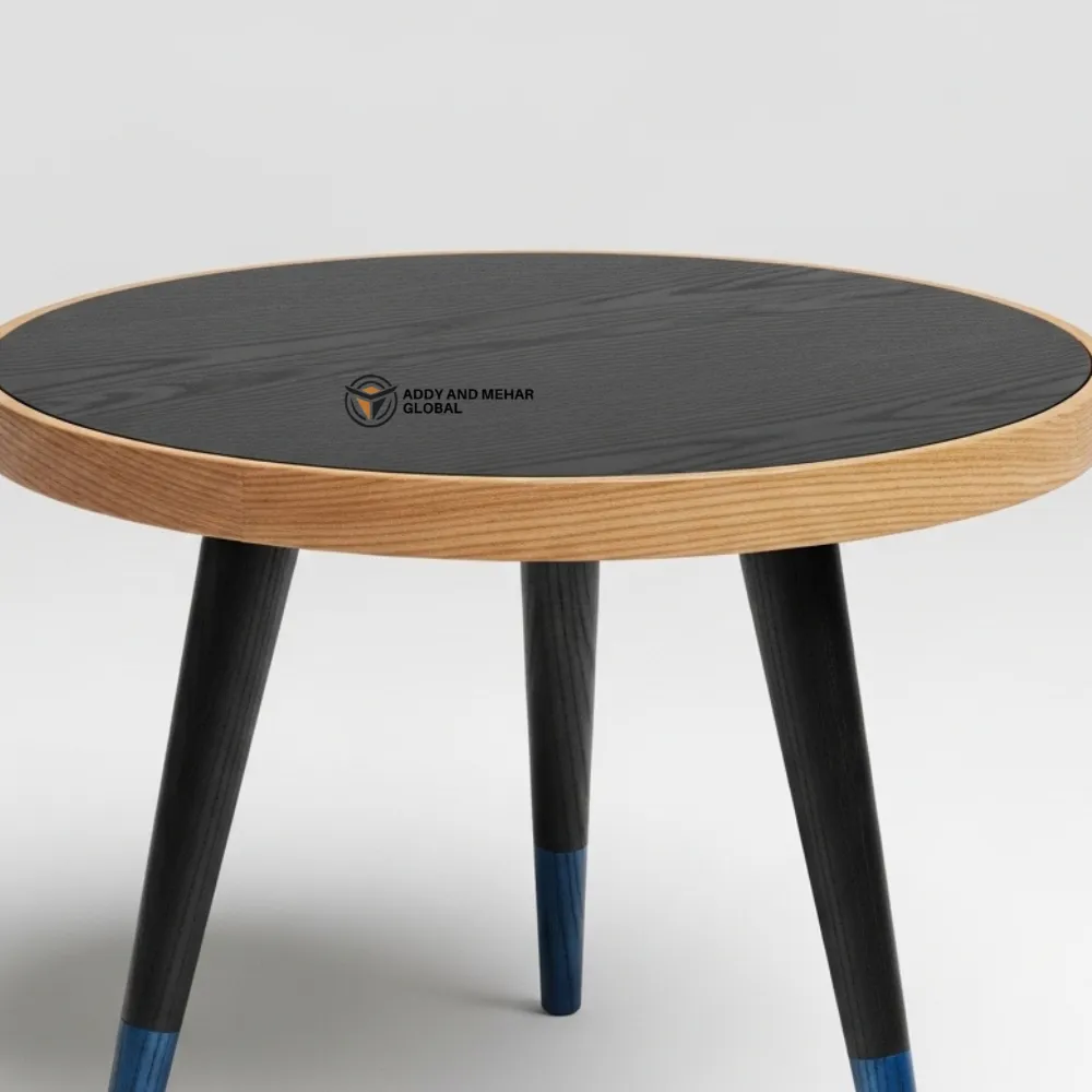 Luxury Handmade Black Meena Floral Inlay Wooden Stool – Elegant Round Accent Table - Image 2