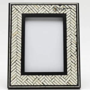 Black Bone Inlay Photo Frame Handcrafted Decorative Picture Frame for Elegant Home Décor