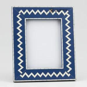 Blue Decorative Photo Frame – Elegant Handcrafted Picture Frame for Home & Office Décor