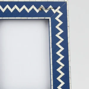 Blue Decorative Photo Frame – Elegant Handcrafted Picture Frame for Home & Office Décor