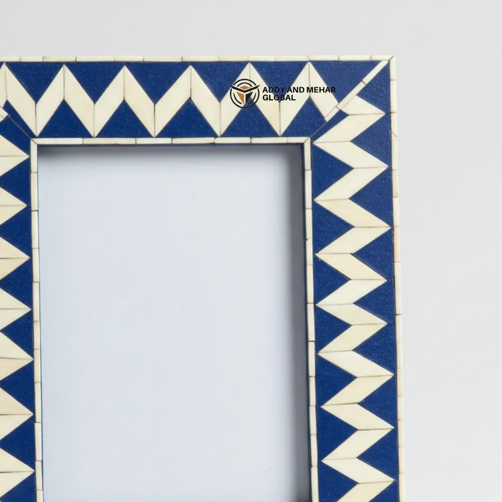 Blue Decorative Photo Frame – Stylish Handcrafted Picture Frame for Home & Office Décor - Image 6