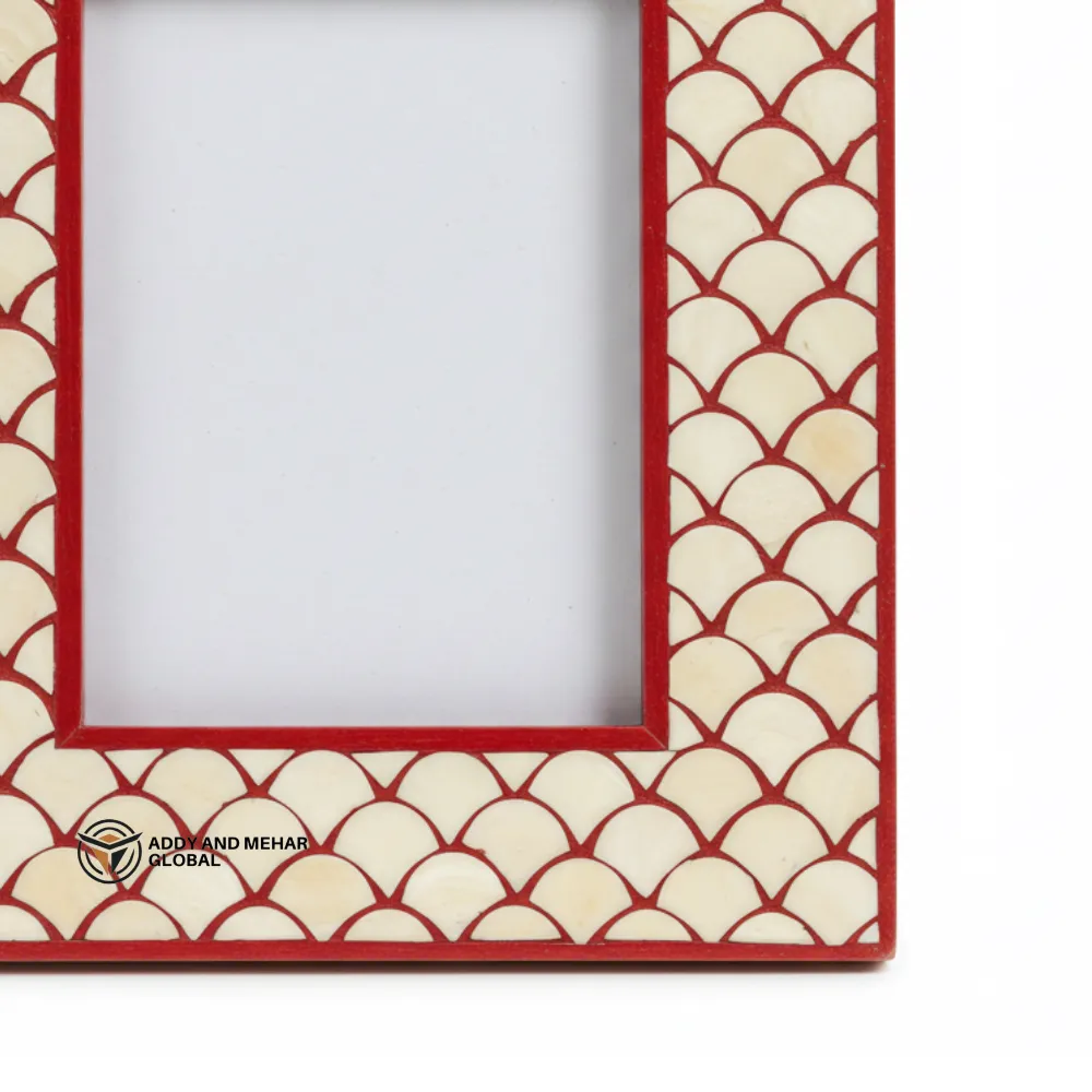 Red Decorative Photo Frame – Elegant Handcrafted Picture Frame for Home & Office Décor - Image 5