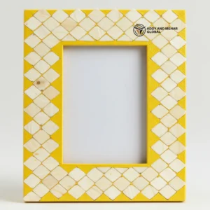 Yellow Decorative Photo Frame – Bright Modern Picture Frame for Home & Office Décor