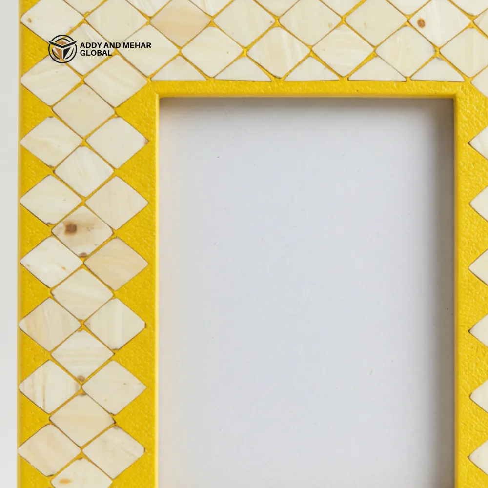 Yellow Decorative Photo Frame – Bright Modern Picture Frame for Home & Office Décor - Image 3