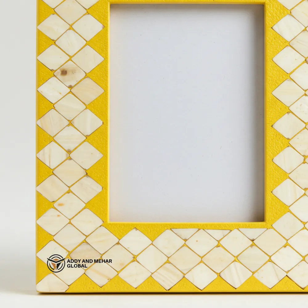 Yellow Decorative Photo Frame – Bright Modern Picture Frame for Home & Office Décor - Image 2