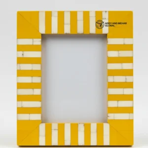 Luxury Handmade Yellow Photo Frame – Vibrant Decorative Picture Frame