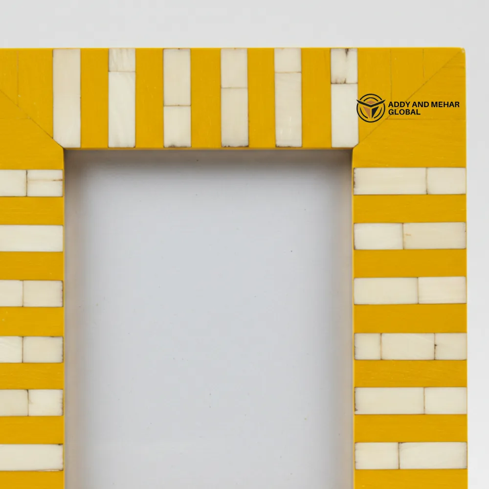 Luxury Handmade Yellow Photo Frame – Vibrant Decorative Picture Frame - Image 3