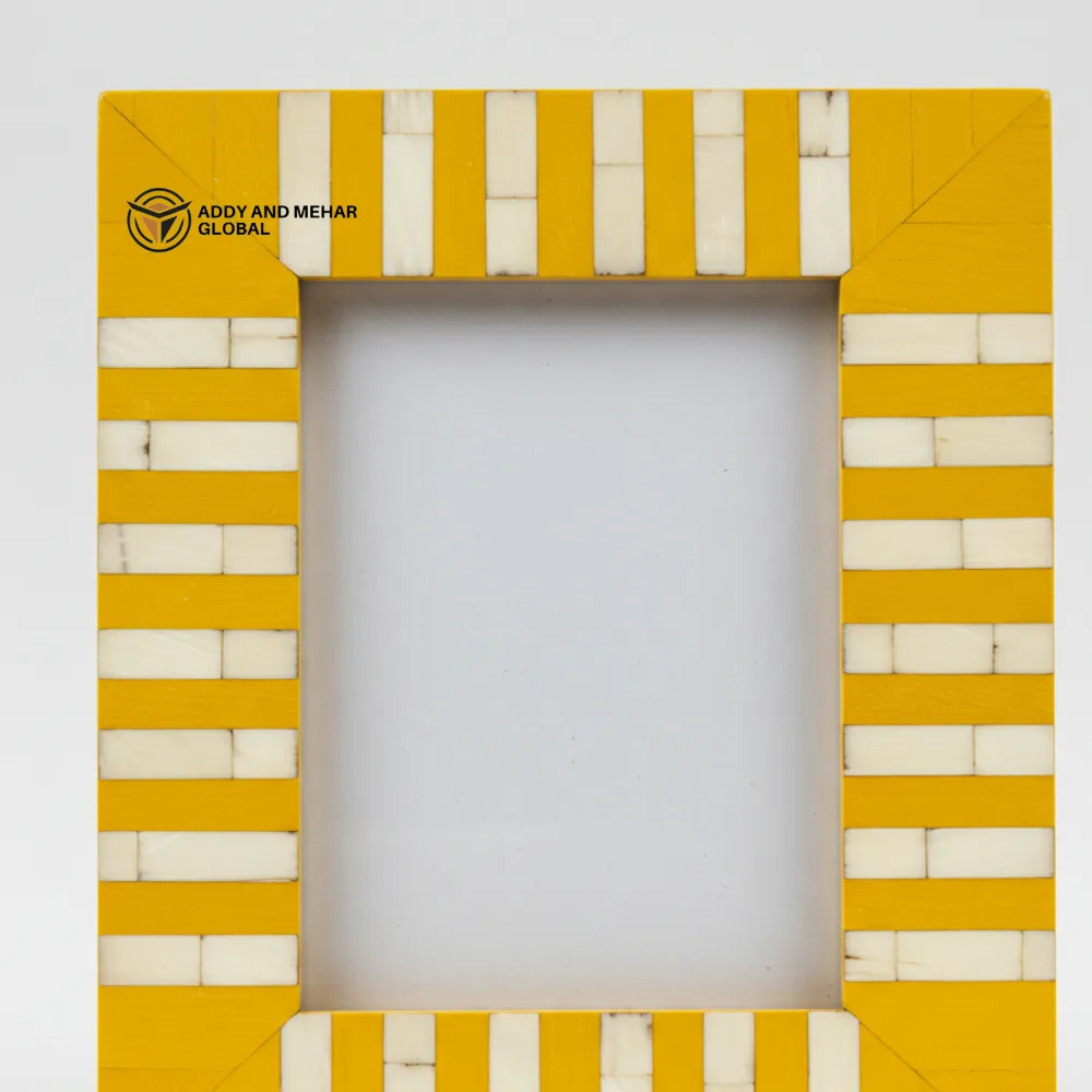 Luxury Handmade Yellow Photo Frame – Vibrant Decorative Picture Frame - Image 5