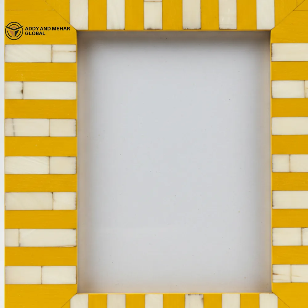 Luxury Handmade Yellow Photo Frame – Vibrant Decorative Picture Frame - Image 6